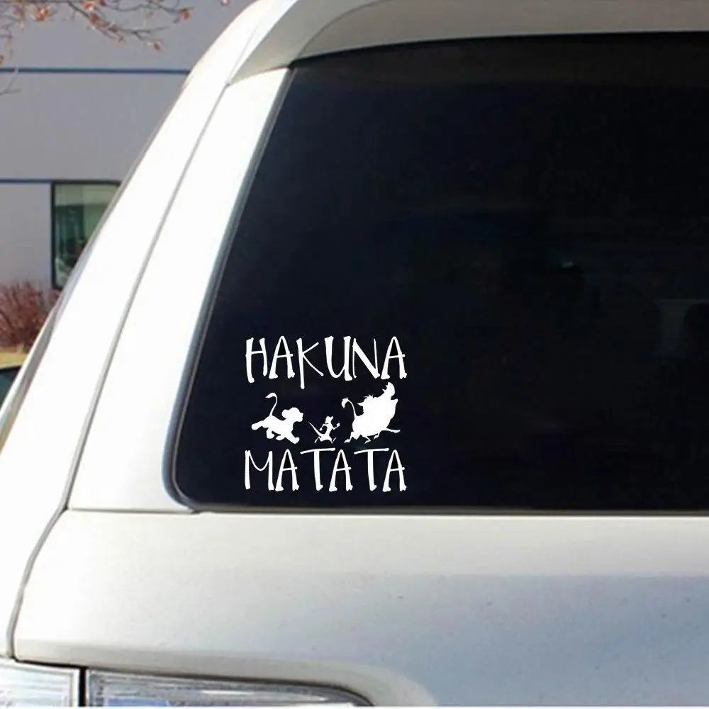 Наклейка для автомобиля HAKUNA MATATA Lion King 13 8 см * 3 Виниловая наклейка стайлинга