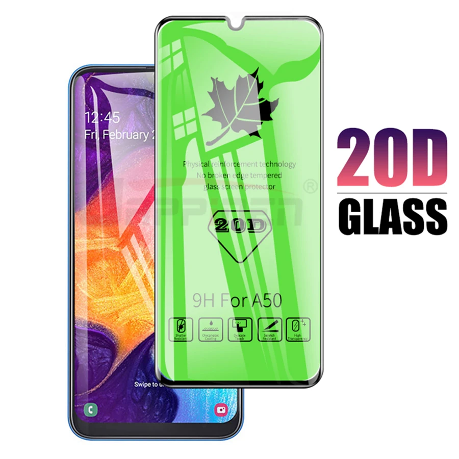 

20D Full Glue Cover Tempered Glass For Samsung Galaxy A50 A20 A30 A40 A70 A80 A90 A10 M20 M30 M40 Screen Protector Glass Film