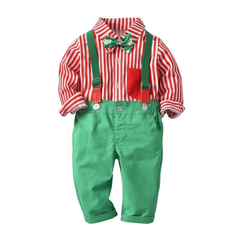 Комплект одежды для маленьких мальчиков, весенне-осенняя одежда для детей деловой костюм для мальчиков на свадьбу детская одежда джентльмена из 3 предметов для детей 1, 2, 3, 4 лет - Цвет: Красный