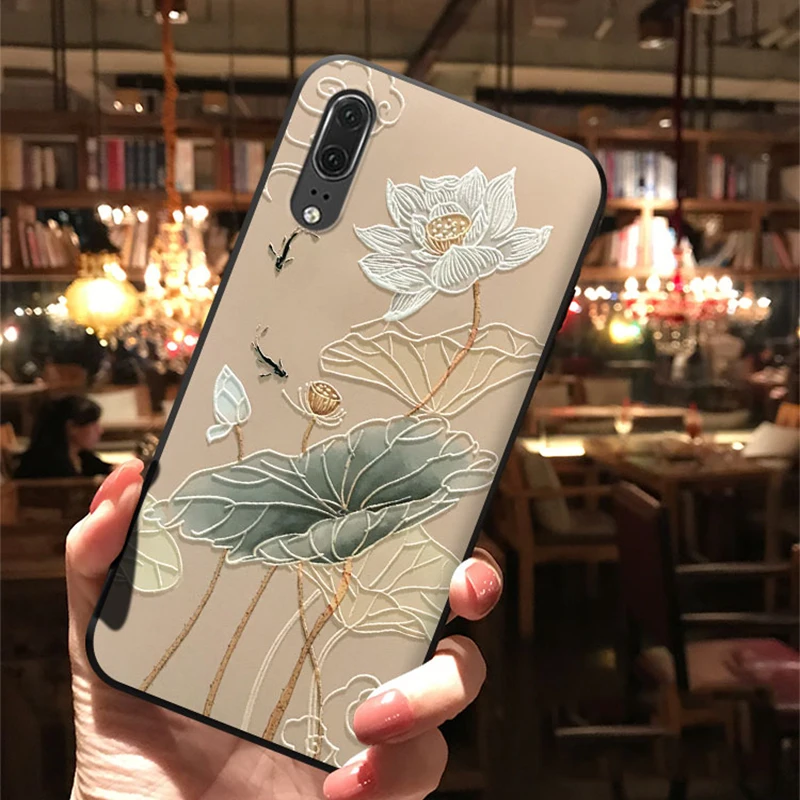 3D чехол с тисненым цветком для Huawei Honor 9S 9A 9C X10 8A 8X 9X 10i 10 20 9 P20 P30 P40 Lite Pro Y5P Y6P Y7P P Smart 2020