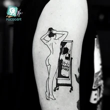 Tatuajes De Flor Blanco Y Negro Compra Lotes Baratos De Tatuajes