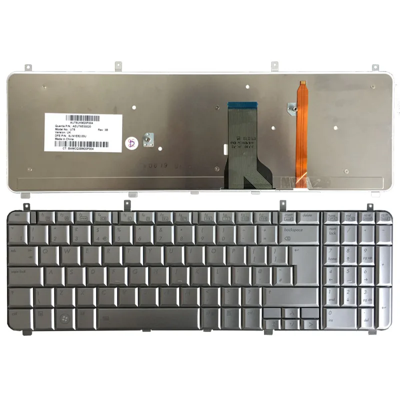 Новая Британская клавиатура aptop для hp Pavilion HDX16 X16 X16T X16-1100 X16-1200 UT6 серебристый с
