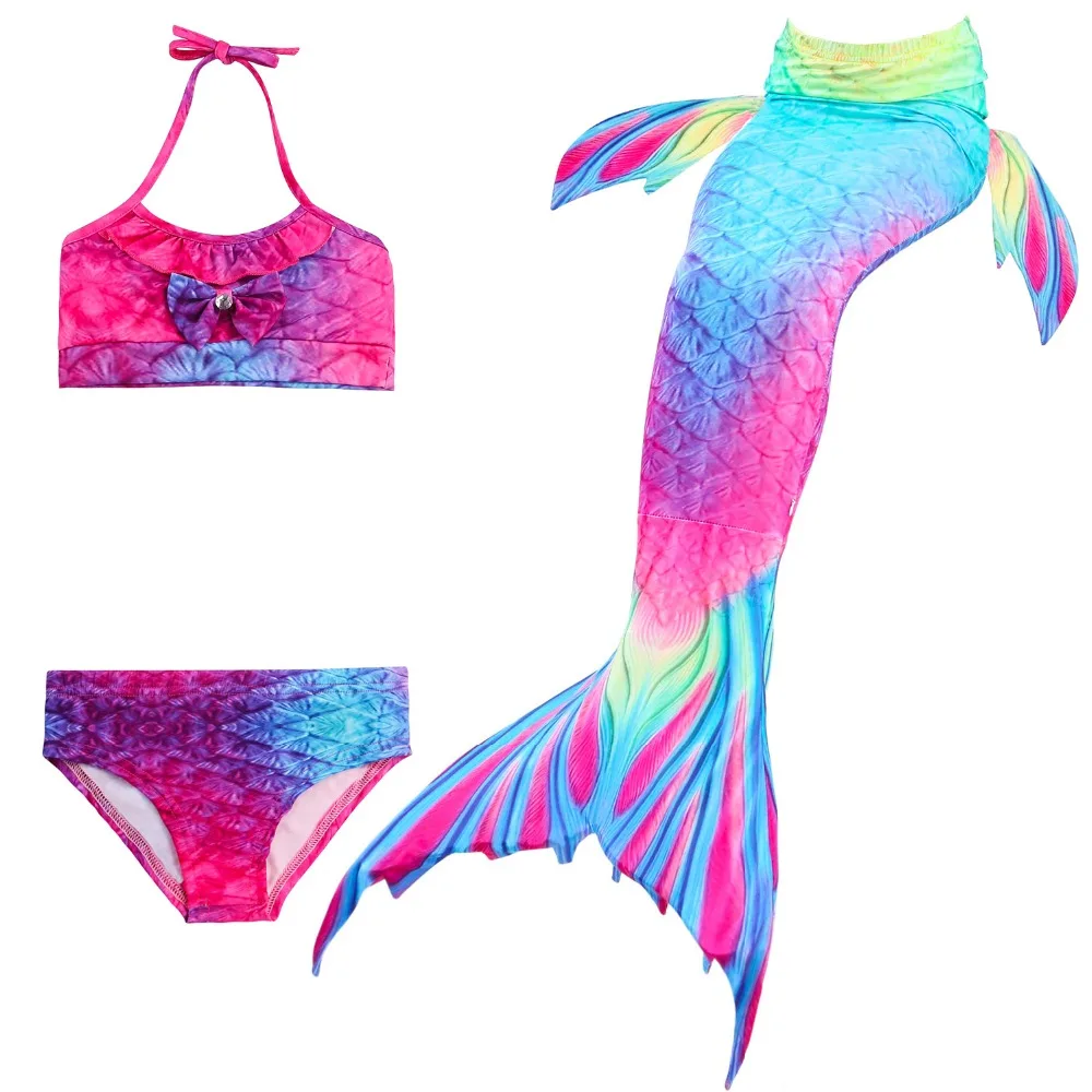 

3pcs/set Baby Girls Kid Cosplay Mermaid Tail Dress Costume Bikini Mermaid Tails Cloth Swimsuit Costumes Swimwear Without Monofin