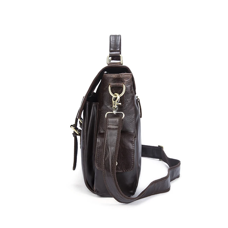 WESTAL men's handbag leather laptop bag men genuine leather vintage desinger luxury brand bag for men porte document handbag 894