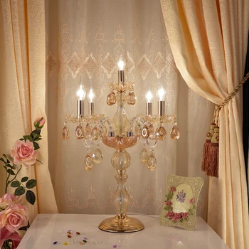 

Glass Table Lamp Wedding Decoration Table Light Bedroom Modern Table Lamp crystal Bedside Table lamps Reading Lighting Crystal
