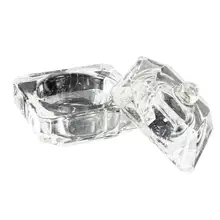 Стеклянный инструмент для посуды для ногтей жидкий порошок Кристалл Dappen Блюдо инструмент для дизайна ногтей 2 шт