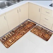 2 шт. кухонные подстилки И КОВРИКИ НАБОР кантри винтажный деревянный гараж домашний декор Нескользящая зона бегун входной коврик