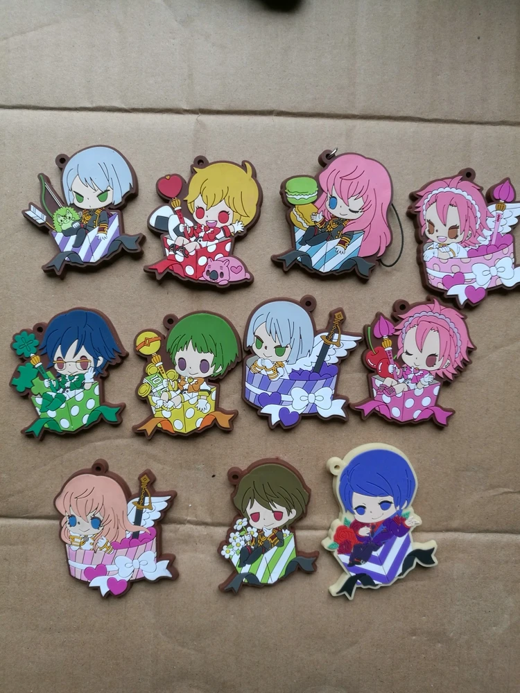 

11 pcs Sanrio Ragazzi/Sanrio Danshi invio casuale Giapponese anime figure di gomma fascini del telefono mobile/keychain
