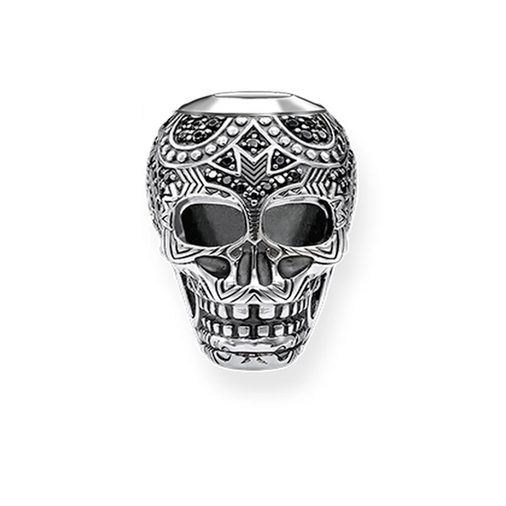 Beads-Black-Skull-King-2017-Summer-New-Silver-Punk-Beads-Fits-Bracelet-Thomas-Necklace-Jewelry-Accessories