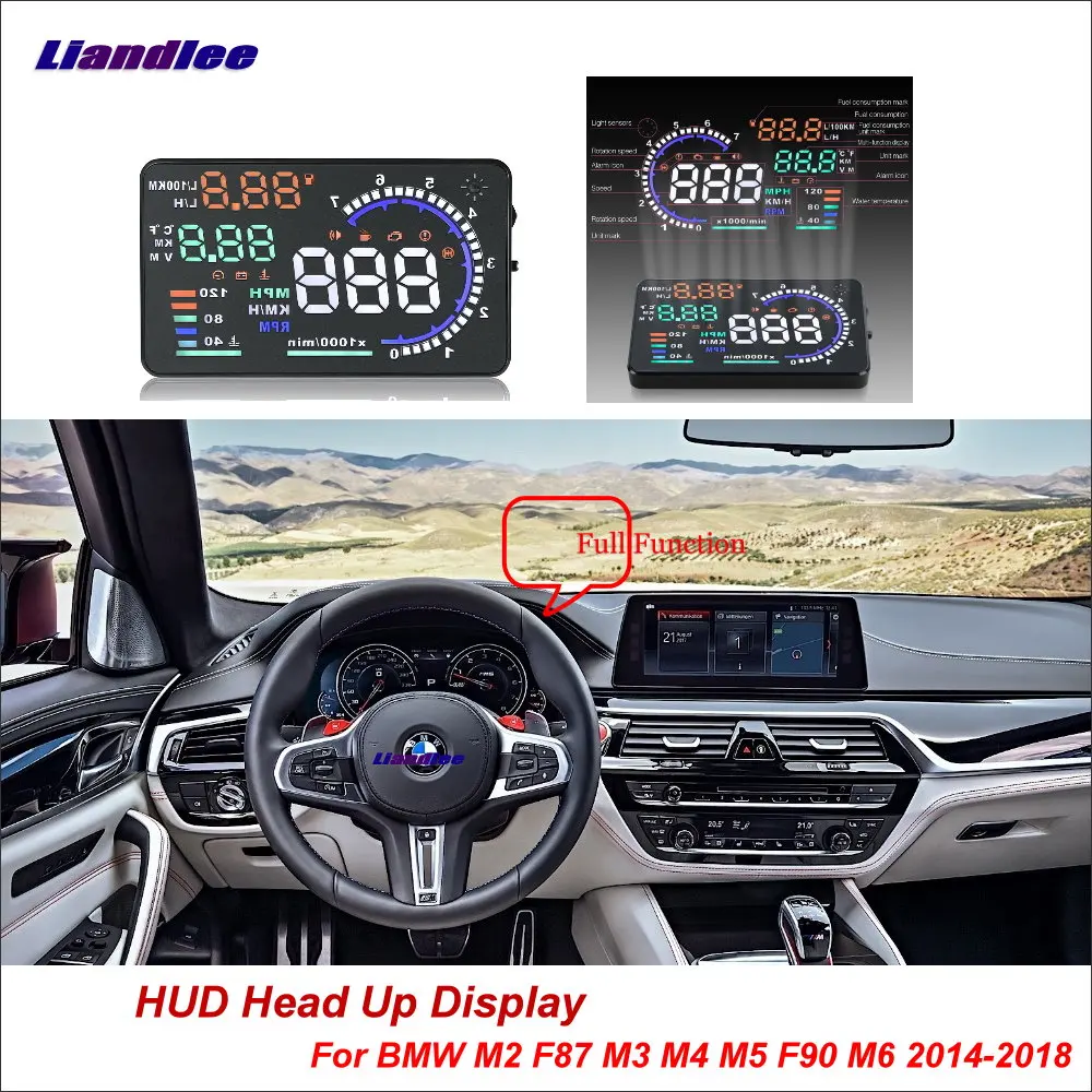 Liandlee автомобильный проектор HUD для BMW M2 F87 M3 M4 M5 F90 M6 2014-2018 HD экран проектора OBD