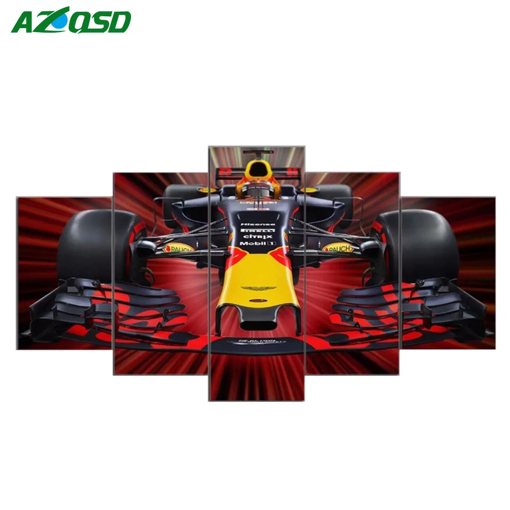 

AZQSD Diamond Painting Cross Stitch Racing Handicraft 5D DIY Diamond Embroidery Multi-picture Full Square Wall Art 5pcs