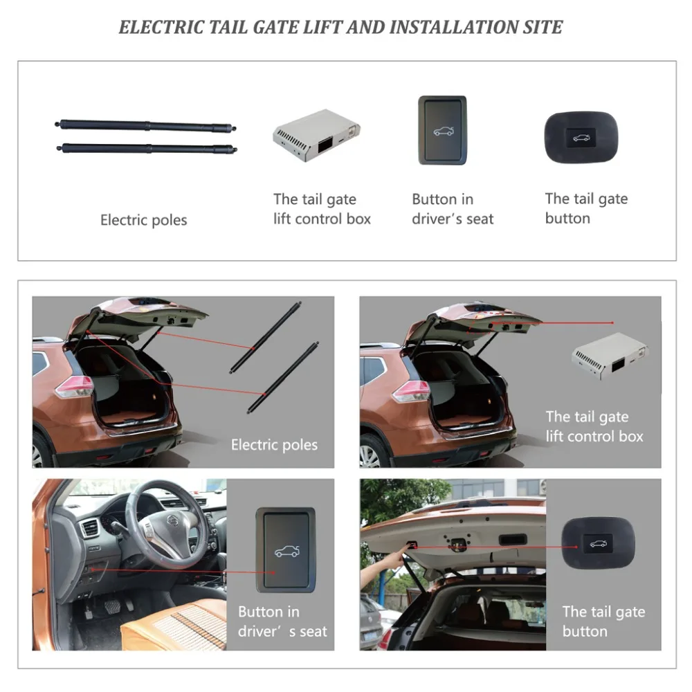 Авто умный Электрический задний подъемник ворот легко для управления багажником подходит для Ford EDGE пульт дистанционного управления с электрическим всасыванием