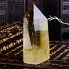 200-350g Large Nature smoky citrine yellow quartz gemstone crystal point reiki heal 4