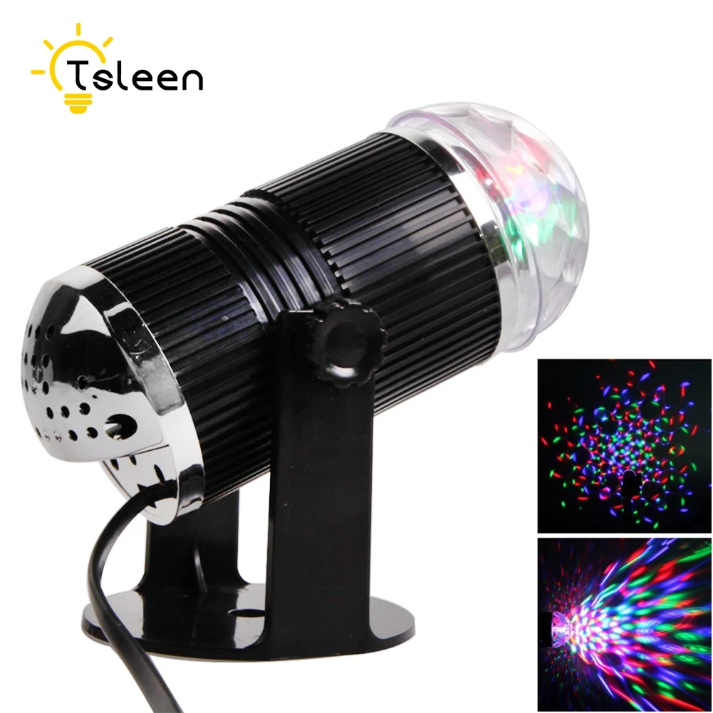 

disco light Party Christmas Mini RGB LED Crystal Magic Ball Stage Effect Lighting Lamp Bulb Disco Club DJ Light Show Lumiere