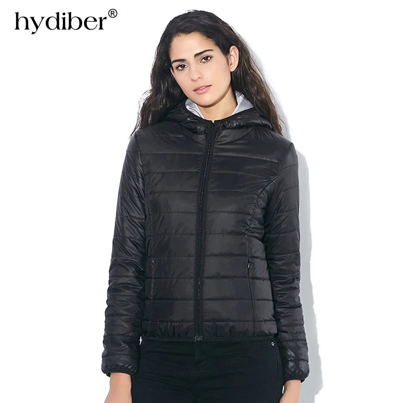 low cost 2018 Brand Autumn spring Women Basic Jacket Female Slim clothes Zipper Hooded Cotton Coats Casual B