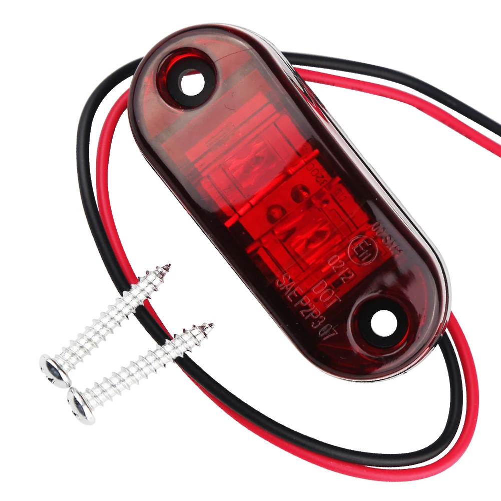 

1PC 12V 24V Car truck Led Side Marker Lights for Trailer Turn Signal Side Clearance Warning Light truck tail Lamp Red Yellow