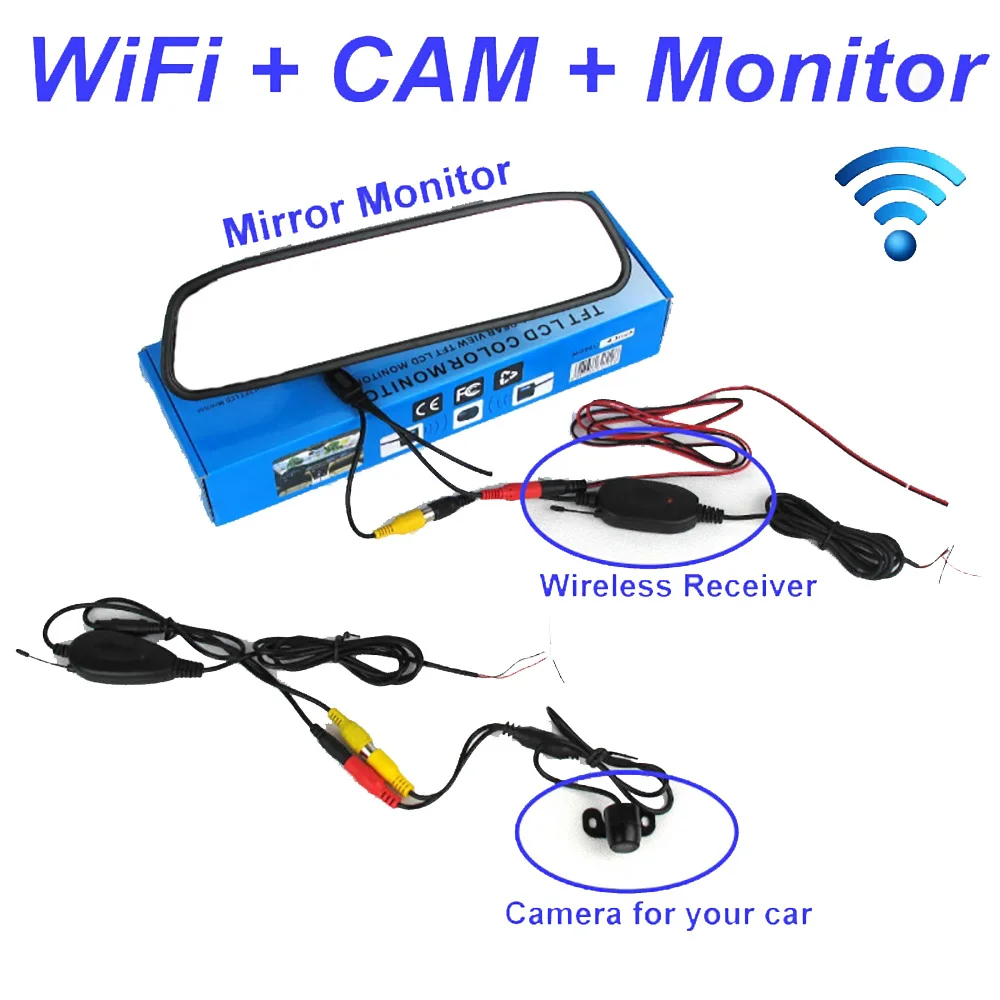 Liandlee 3 in1 Wireless Receiver + Mirror Monitor DIY Backup Parking System For Audi A3 8P 2004~2012 Special Rear View Camera (3)