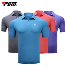 Pgm ультра-тонкая мужская одежда для гольфа топ с коротким рукавом рубашка дышащая уличная спортивная одежда гольф теннисный корт мужская униформа сухая рубашка