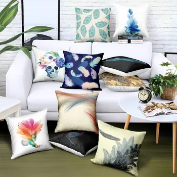 

Nordic Contracted Style Printing Cushion Cover 45x45cm Sofa Car Waist Pillow Cover Home/Office Setting Room Pillowcase 2pc BZ132