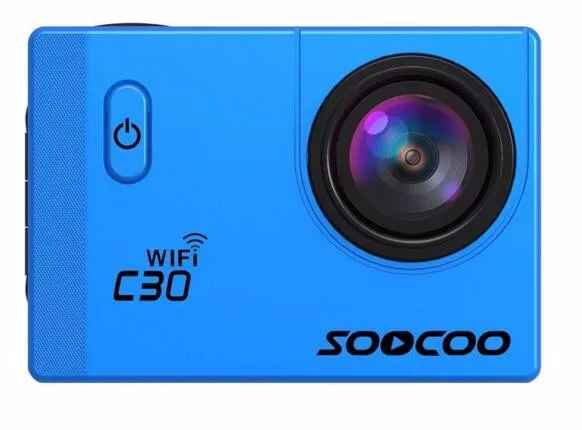 soocoo C30 Wi-Fi, со сверхвысоким разрешением Ultra HD, 2 K 2,0 Экран 170 градусов Регулируемый Водонепроницаемый для занятий спортом на открытом воздухе Камера