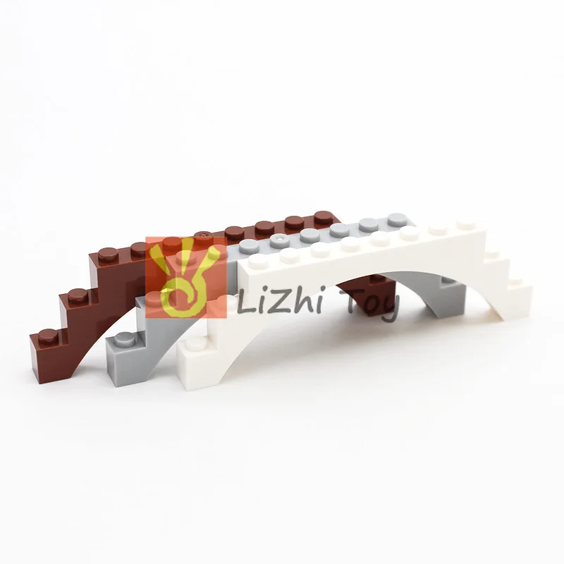 

MOC Bricks 6108 Brick Arch 1 x 12 x 3 DIY Enlighten Block Bricks Compatible with Assembles Particles