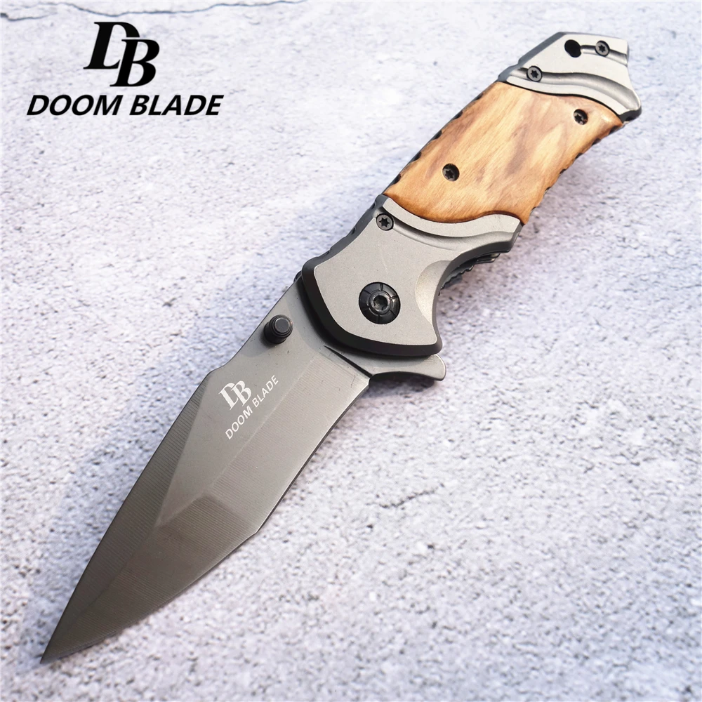 

Exquisite wooden handle pocket folding knife, household knife, mountain climbing, camping, barbecue, garden special knife