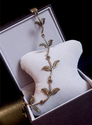 Special@ gold plateden форма оливкового листа металлическая лента для волос эластичная веревка супер центы аксессуары для волос - Окраска металла: Bronze leaf 2