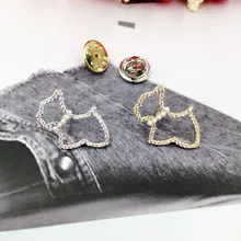 New Arrival Cute Dog Brooches for Women Fashion Luxury Zircon Animal Pins Corsages Men Shirt Sweater Suit Accessories Jewelry