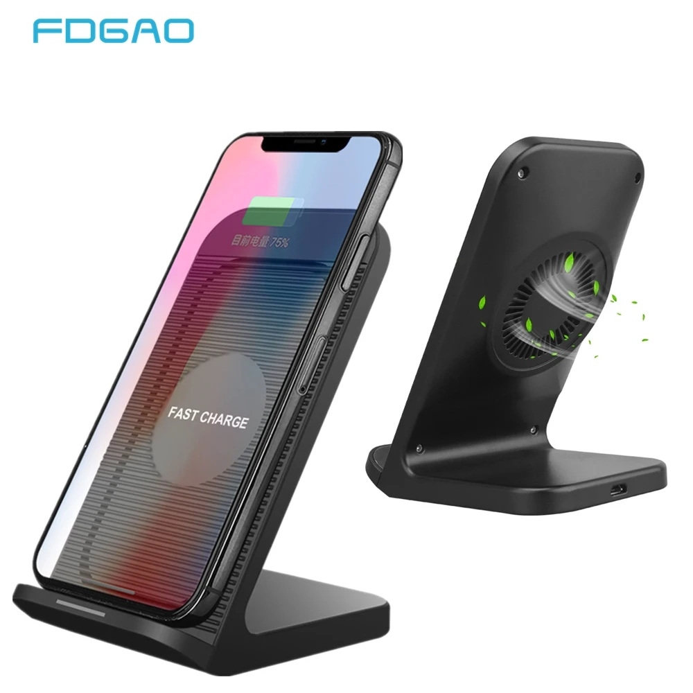 Беспроводное зарядное устройство Qi док станция USB для быстрой зарядки iPhone 8 X XS XR