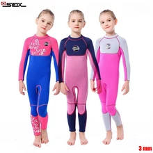 Детские 2,5 мм теплые неопреновые гидрокостюмы SCR Детские купальники Эластичный костюм для дайвинга с длинными рукавами для мальчиков и девочек Рашгард для серфинга