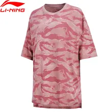 Li-Ning женский BAD FIVE Баскетбол культура вязаное худи хлопок свободный крой футболка подкладка удобная спортивная футболка Топ AWDN122 CAMJ18