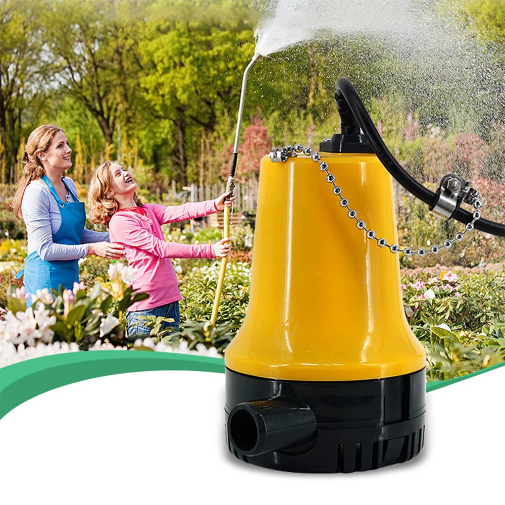 BORUiT DC 12V 50W 4600rmp 6000L/H Portable Mini Submersible Water Pump Car Washing Pond Pool Eletric Pump for Aquarium Fish Tank