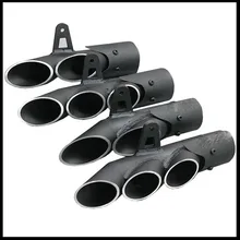 51mm High quality Universal Motorcycle Double Exhaust Muffler Pipe Case black z800 bn300 zx10r R1 R3 NINJIA250 CB40CB400