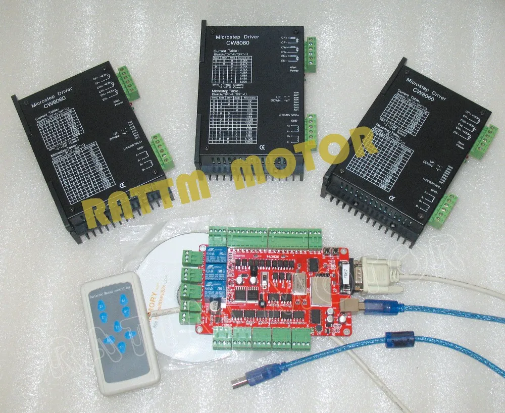 

3 Axis controller kit, 4Axis USBCNC breakout board with stepper motor driver 80V / 6A/ 256 microstep