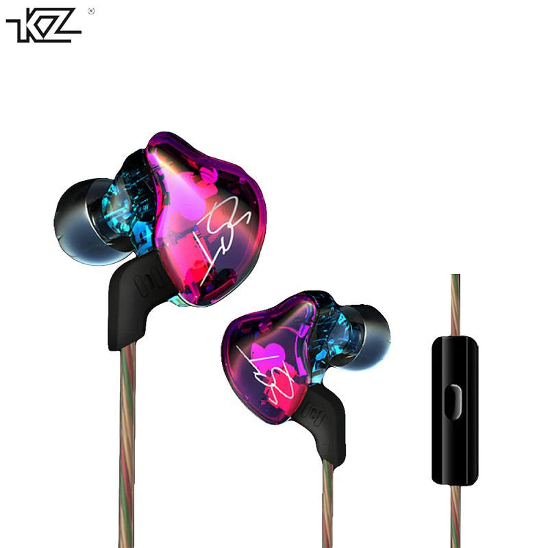 KZ ZST Hybrid Earphone Bluetooth+Wired 2 Cables Armature+Dynamic Drive HI-FI Bass Earphones for Sport Music Smart Phones Earbuds