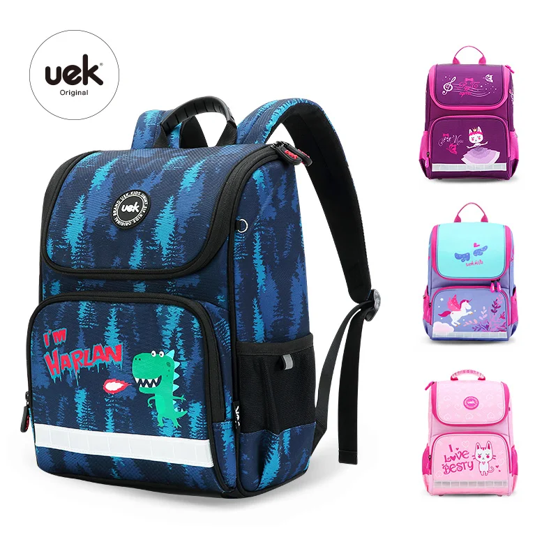 2018 Brand UEK New Boys Girl School Bags 3D Cute dinosaur Cat Pattern Waterproof Orthopedic Backpack Schoolbag Mochila Infantil 2018 Brand UEK New Boys Girl School Bags 3D Cute dinosaur Cat Pattern Waterproof Orthopedic Backpack Schoolbag Mochila Infantil