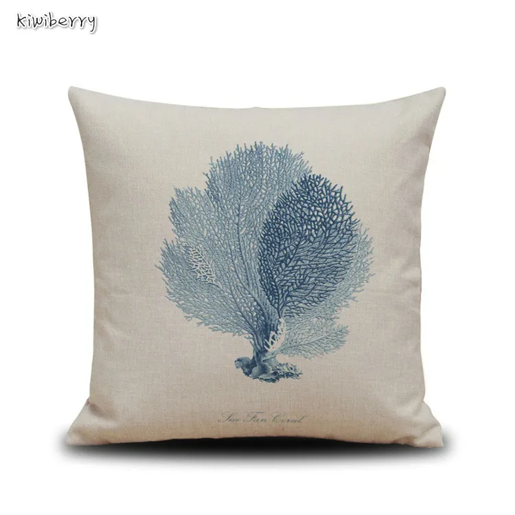 

Fashion Navy Blue Print Dining Coussin Chair Cushion Cotton Linen 45x45cm Rthopedic Seat Pillow For Home Decorative Kitchen