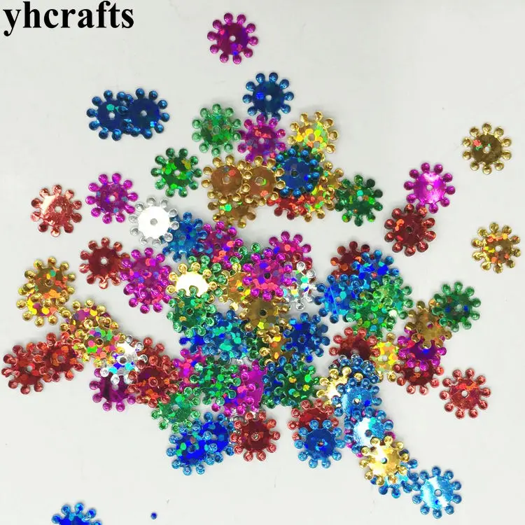 20 грамм/Lot.15 дизайн различной формы цветок блестки Ремесло Материал Детский Сад искусств и ремесел игрушки бисер игрушки оптом - Цвет: 20gram 9mm