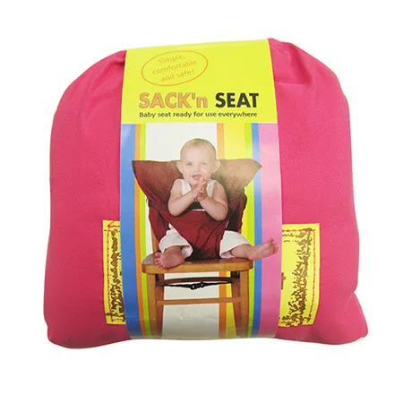 Детское кресло переносное детское кресло-переноска обеденный стул для обеда/сиденье для детей ремень безопасности для кормления стульчик для кормления детское кресло с ремнем безопасности - Цвет: Розовый