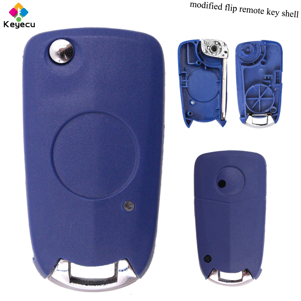 

KEYECU Replacement Modified Flip Folding Remote Control Car Key Shell Case Housing With 1 Button - FOB for Fiat - Only Key Shell