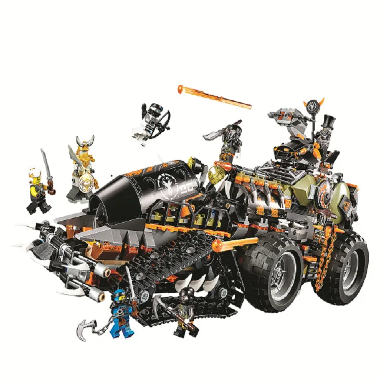 

1221pcs Ninja Dieselnaut Diesel Utility Tank Gripper Vehicle 10939 Model Building Blocks Assemble Gifts set Compatible With