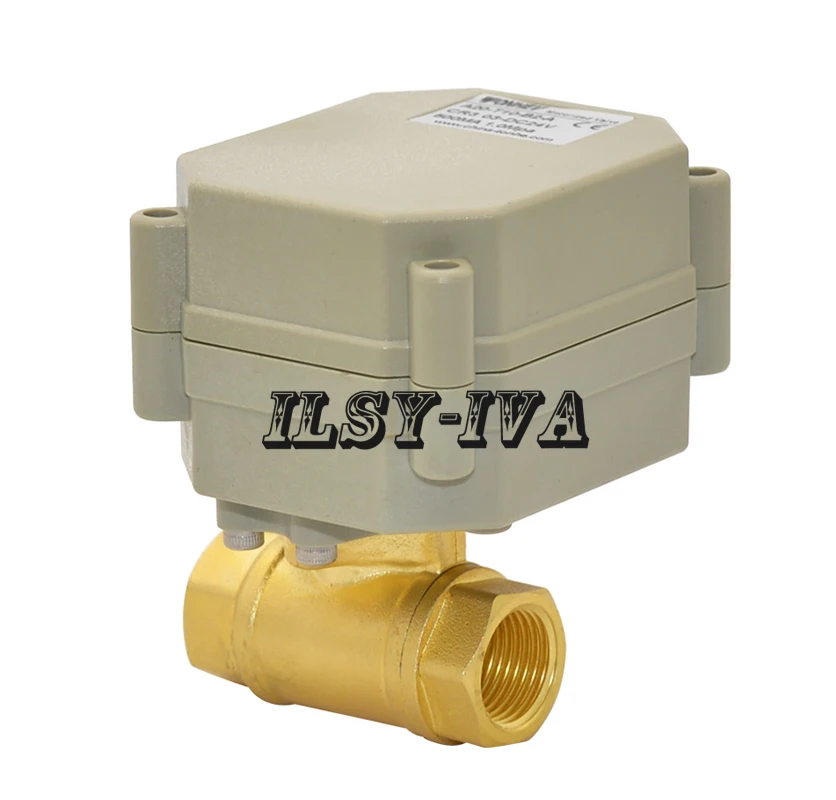 ФОТО DN10 brass electric ball valve,DC24V two way CR03 three wires control motorized ball valve