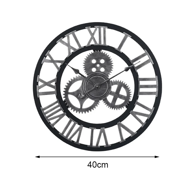 Креативные бесшумные настенные часы 3D Ретро деревенские декоративные роскошные деревянные ручные негабаритные настенные часы для домашнего декора бара кафе - Цвет: A4