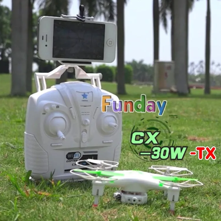 Iphone, Android Wi-Fi видео в режиме реального времени Cheerson cx-30w cx-30w-tx RC Quadcopter с Камера Дистанционное управление вертолетом Drone H107D