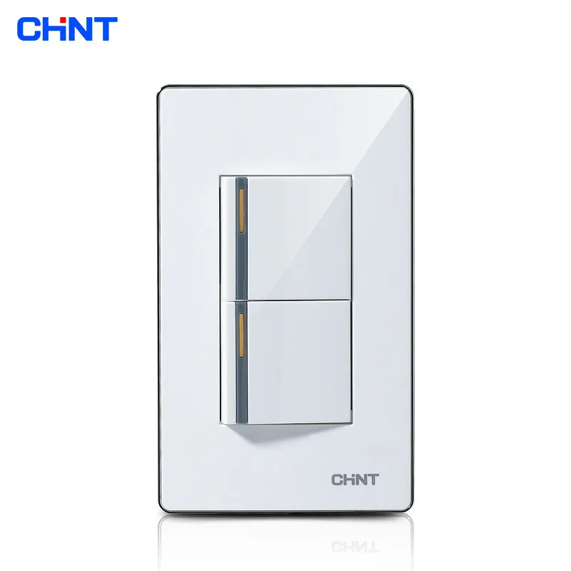 

CHINT Lighting Switches 120 Type/NEW9E Series 120*60 Two Gang Two Way Switch