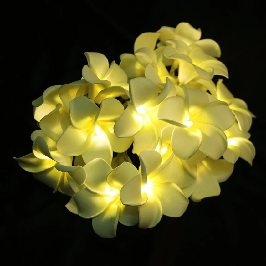 Креативные СВЕТОДИОДНЫЕ гирлянды DIY frangipani цветочное праздничное освещение для
