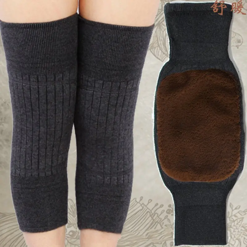 

Female Cashmere Knee Warm Middle Old Legs Protection Double-layer Wool Autumn Winter Plus Velvet Lightweight Breathable Kneecap