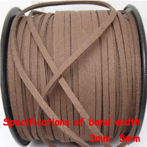 

New Arrival 100yard/piece Wholesale Light Brown 3-5mm wide Velvet Cords&Strips&Straps for DIY Necklaces&Bracelets Jewelry Making