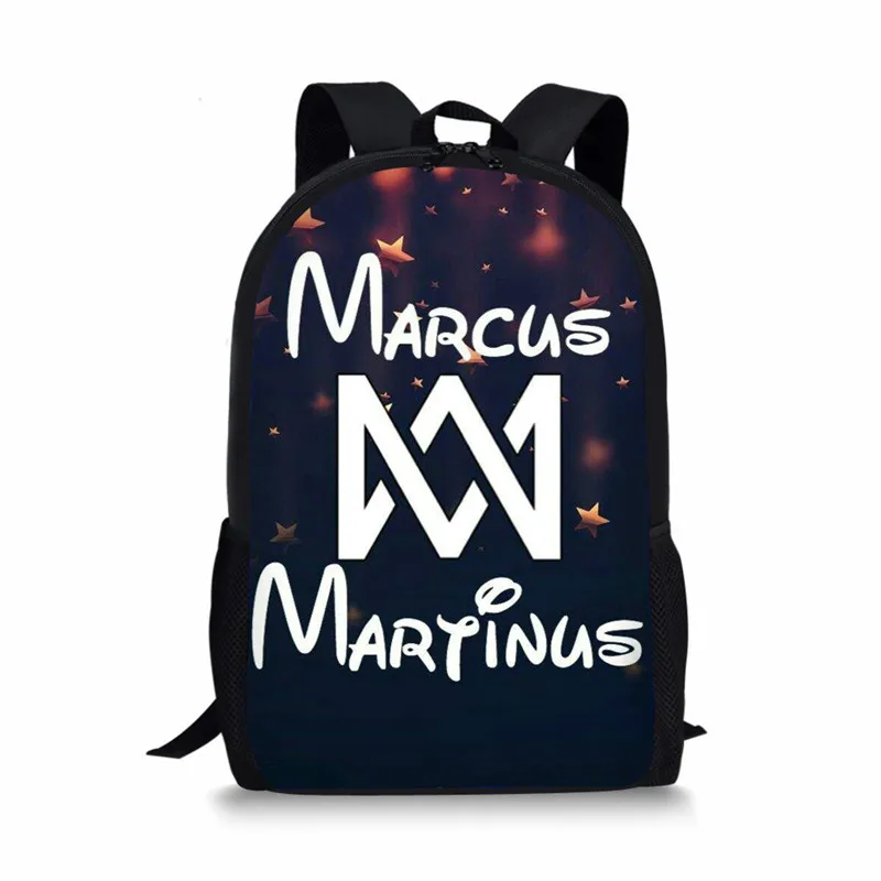 Тикин Маркус и Мартинус, школьные сумки для девочек и мальчиков, хип-хоп фанаты, модный рюкзак, Подростковая Персонализированная сумка для книг, набор из 3 предметов - Цвет: Z4182C