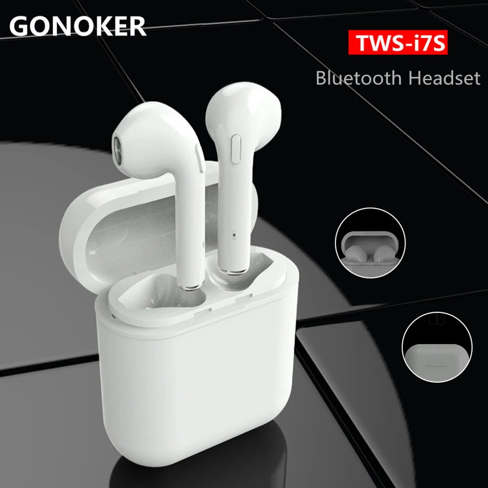 GONOKER i7S-TWS настоящие беспроводные Bluetooth наушники стерео Близнецы Музыкальная